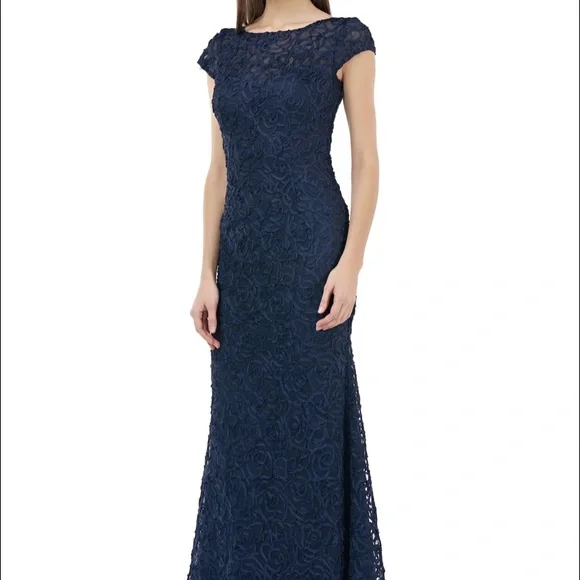 JS Collections Soutache Mermaid Gown NWT - Picture 2 of 12